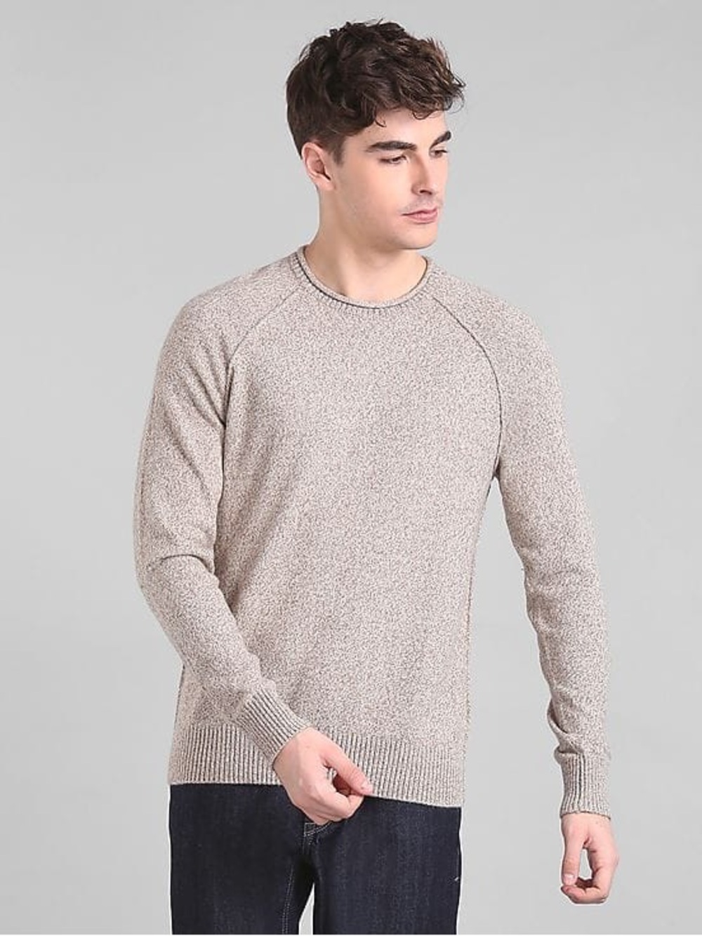 NWT Gap Men's Crewneck 100% Cotton Sweater in Oatmeal size Large